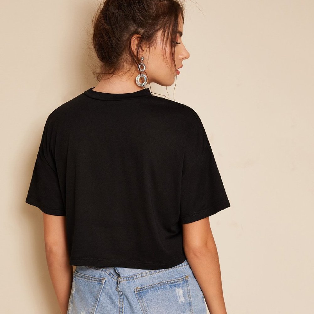 Sublime Graphic Cropped Boxy Tee Black Sizes M | L - Picture 2 of 8